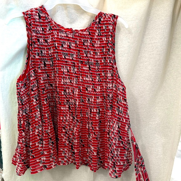 Banana Republic Women's Pleated Tie Waist Tank XS - Picture 2 of 6